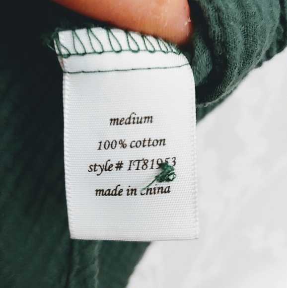 Blue Rain Button Down Shirt with Lace Back - Picture 7 of 8